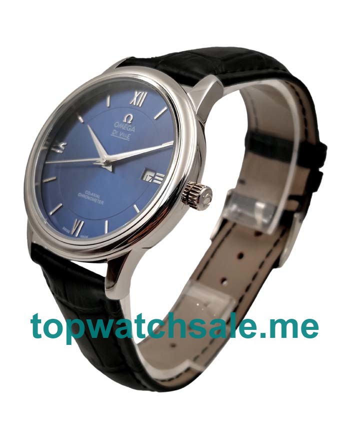 UK 39.5MM Replica Omega De Ville Hour Vision 424.13.40.20.03.001 Blue Dials Watches