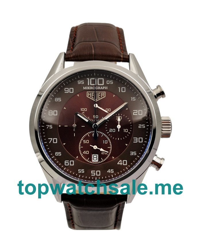 UK 44MM Replica TAG Heuer Monaco 170952 Coffee Dials Watches
