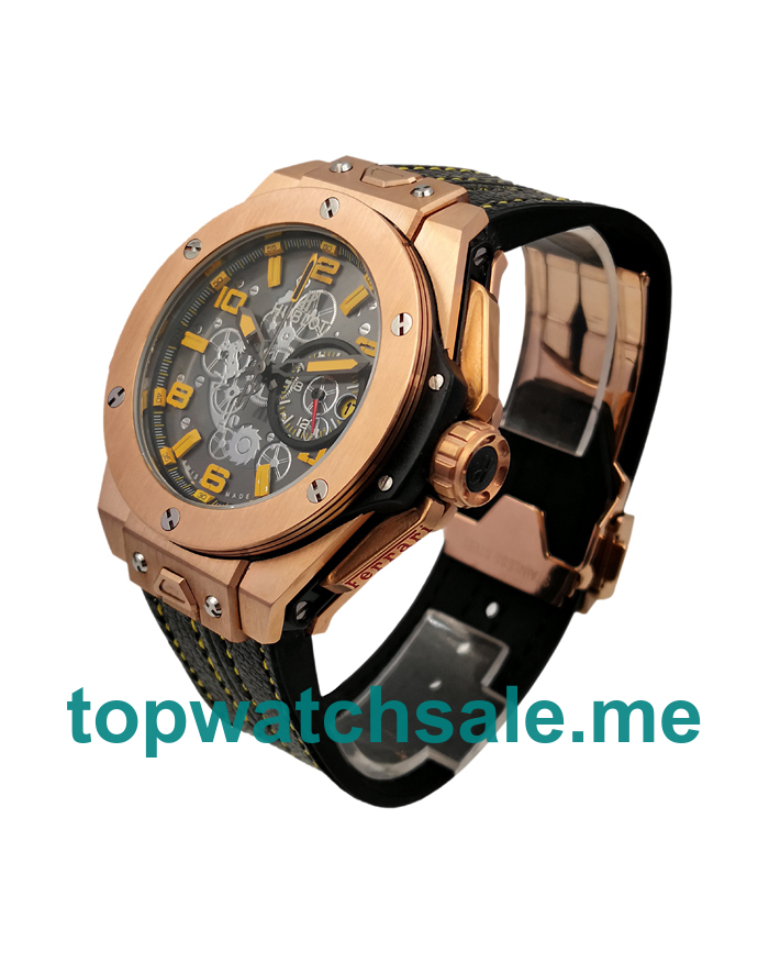 UK 48MM Rose Gold Cases Hublot Big Bang Ferrari 401.OX.0123.VR Replica Watches