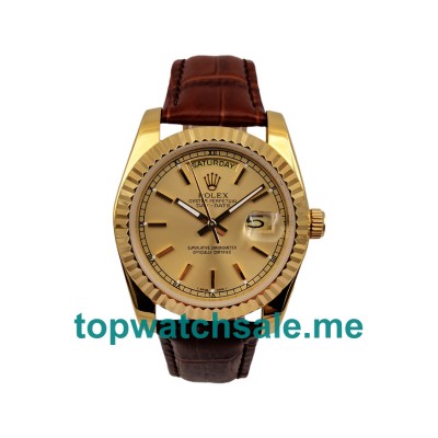 UK 36MM Champagne Dials Rolex Day-Date 18238 Replica Watches