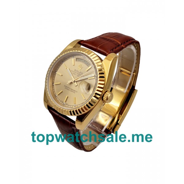 UK 36MM Champagne Dials Rolex Day-Date 18238 Replica Watches
