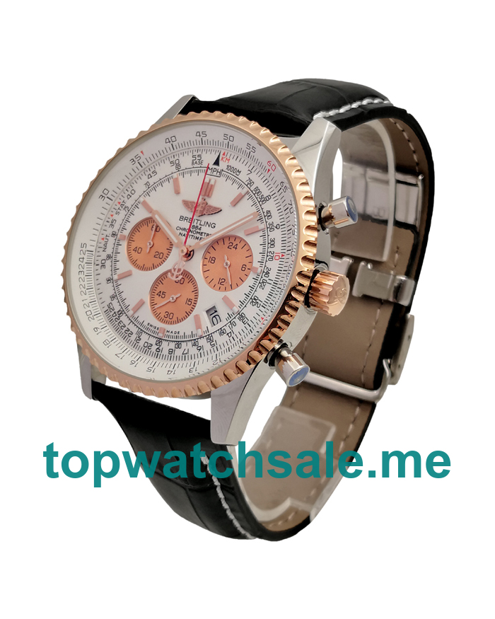 UK 46.5MM White Dials Breitling Navitimer UB012721 Replica Watches