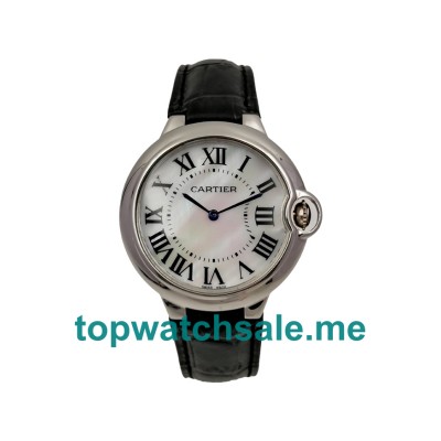 UK 36MM Replica Cartier Ballon Bleu W69017Z4 Silver Dials Watches