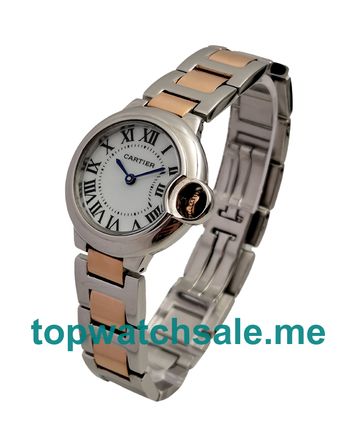 UK 26MM White Dials Cartier Ballon Bleu W6920034 Replica Watches