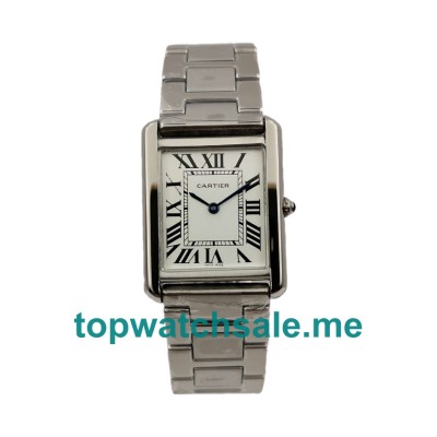 UK 27MM Steel Cartier Tank Francaise W5200014 Replica Watches