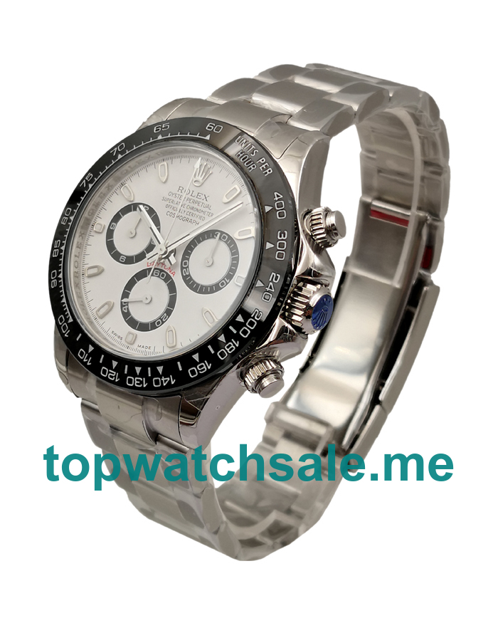 UK Swiss Made Rolex Daytona 116500 Replica Watches With White Dials For Sale
