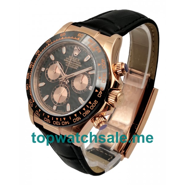 UK Perfect 1:1 40 MM Rolex Daytona 116515 Fake Watches With Black Dials Online