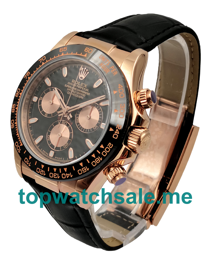 UK Perfect 1:1 40 MM Rolex Daytona 116515 Fake Watches With Black Dials Online