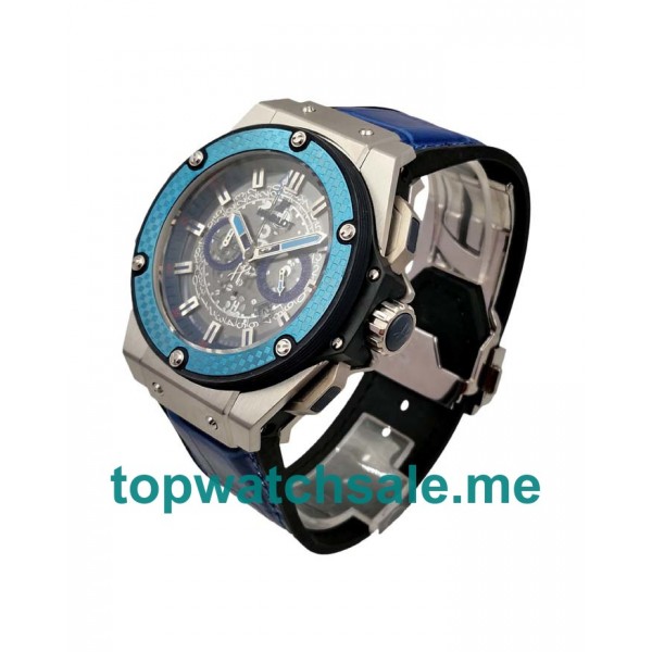 UK 46MM Blue Bezels Hublot King Power 701.NQ.0137.GR.SPO14 Replica Watches
