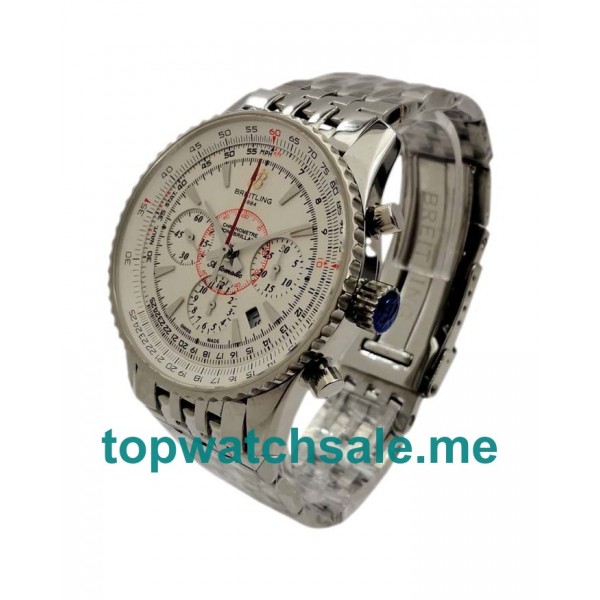 UK Top Quality Breitling Montbrillant A41330 Replica Watches With White Dials For Men