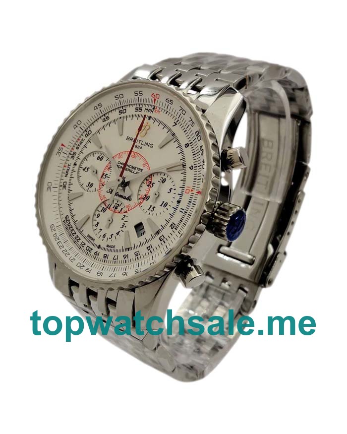 UK Top Quality Breitling Montbrillant A41330 Replica Watches With White Dials For Men