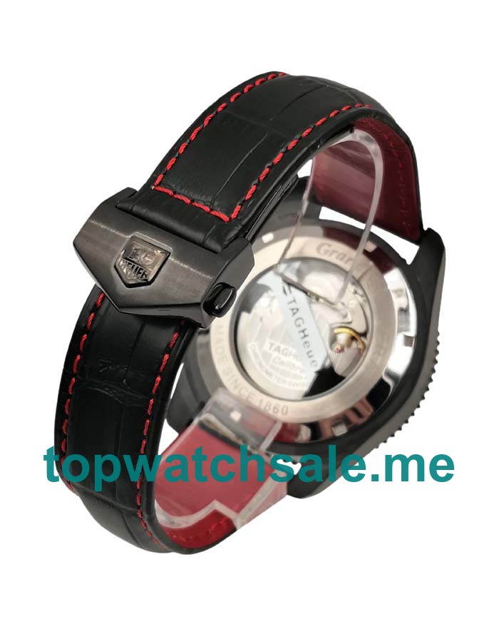 UK 46MM Black Dials TAG Heuer Grand Carrera CAV518B.FC6237 Replica Watches