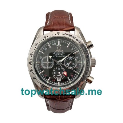 40 MM AAA Quality Omega Speedmaster GMT 3881.50.37 Replica Watches With Black Dials For Men