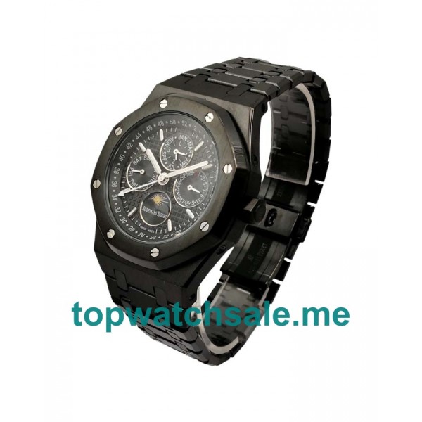 UK 42MM Black Steel Audemars Piguet Royal Oak 26574ST Replica Watches